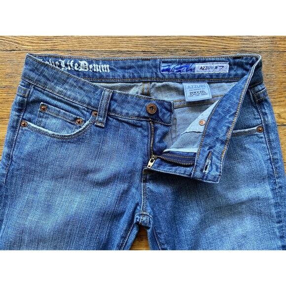 AZZURE ‘The Perfect Fit’ Distressed Cropped Low-Rise Jeans sz 26W x 22L - Picture 6 of 16